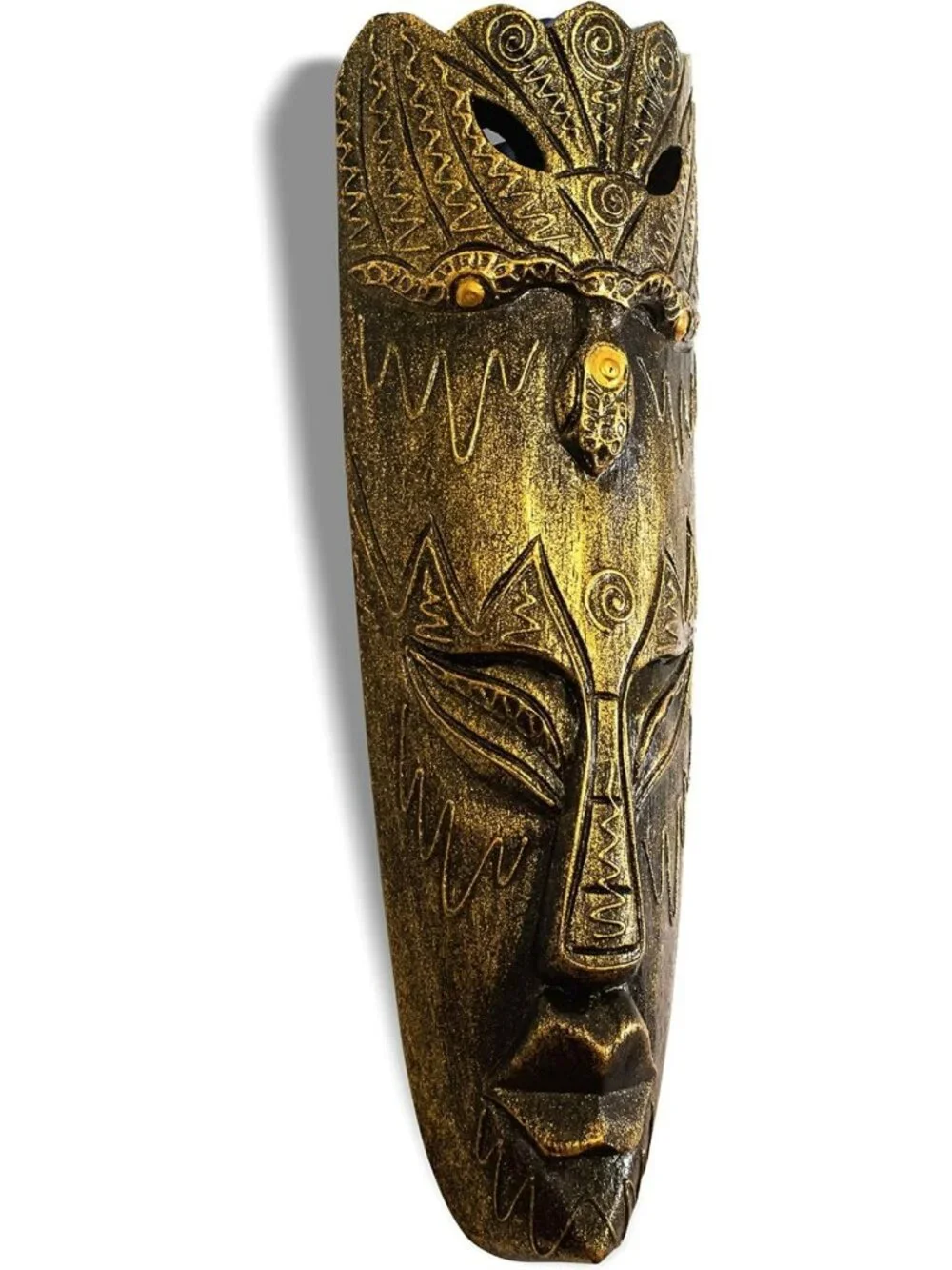 Handmade Wooden Peacock Wall Mask Sculpture, 20